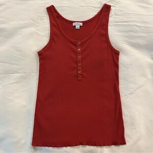 Sundance Women’s Burnt Orange Buttoned Tank Top Size L